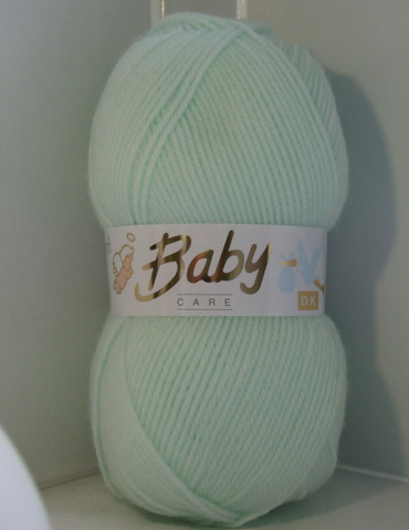 Baby Care DK Yarn 10 x 100g Balls Mint - Click Image to Close